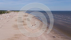 Parnu Estonia Baltic Sea Seaside Aerial drone top view