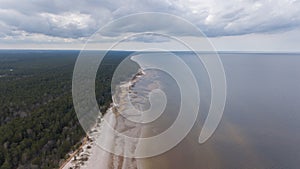 Parnu Estonia Baltic Sea Seaside Aerial drone top view