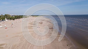 Parnu Estonia Baltic Sea Seaside Aerial drone top view