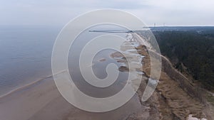 Parnu Estonia Baltic Sea Seaside Aerial drone top view