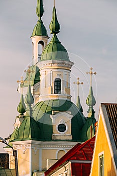 Parnu, Estonia. St. Catherine`s Church Is Russian Orthodox Church. Famous Attraction Landmark.