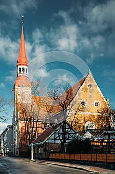 Parnu, Estonia. View Of Lutheran Church Of St. Elizabeth In Sunny Winter Day