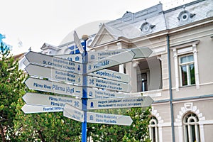 Parnu street signs and major directions