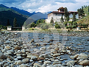 Paro Dzong Buddhist Monastery in the Kingdom of Bhutan.