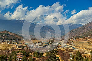 The Paro valley cityscape - Bhutan