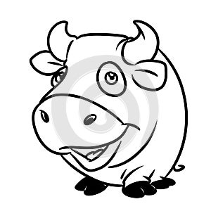 Parody little bull animal coloring page