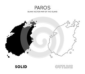 Paros map. photo