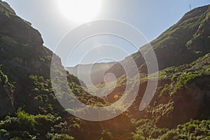 Parque Barranco de Ruiz. Hiking on Tenerife.