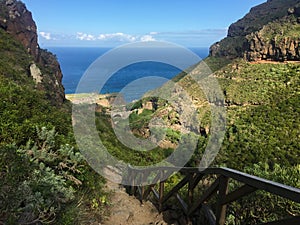 Parque Barranco de Ruiz. Hiking on Tenerife. photo