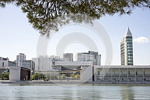 Parque da Nacoes district with aquarium in Lisbon, Portugal