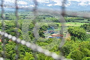 Parque de diversiones desde lo alto. photo