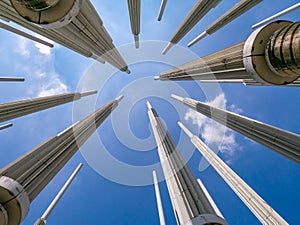 Parque de las Luces Park of the Lights Cisneros Square in Medellin, Colombia photo