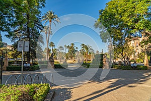 Parque de Maria Luisa is a famous public park in Sevilla, along the Guadalquivir River, Andalusia photo
