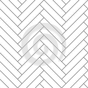 Parquet - rectangles herringbone pattern, black and white seamless repeatable pattern texture background