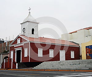 The Parroquia de San GerÃÂ³nimo is the main religious building in the city of Ilo. Construction began on February 14, 1871. The photo