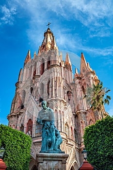 Parroquia de San Miguel Arcangel church in San Miguel de Allende, Mexico photo