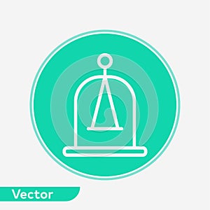 Parrot cage vector icon sign symbol