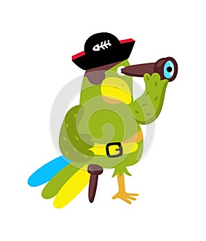 Parrot in cocked hat icon