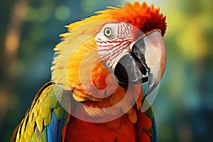 Parrot exotic portrait. Generate Ai