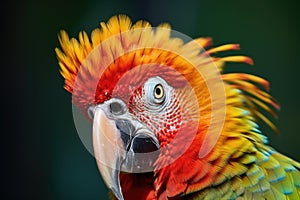 a parrot with a shiny, colorful and undamaged plumage photo