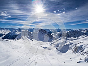 Alps mountains above Davos photo