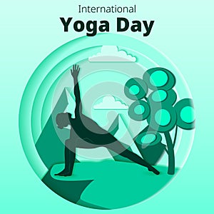 Parshvakonasana pose. Square photo