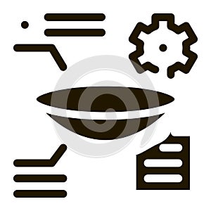 parsing lens research icon Vector Glyph Illustration