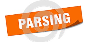 parsing sticker. parsing square sign. parsing