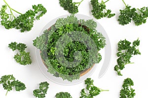 Parsley into a bowl