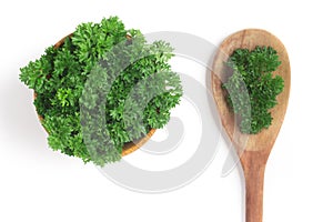 Parsley into a bowl