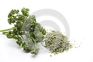 Parsley freshly and dryly