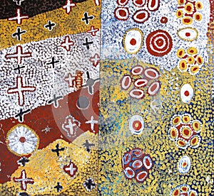 Part of an ancient Aboriginal artwork,Australia