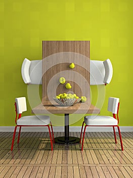 Part of the abstract dining-room photo