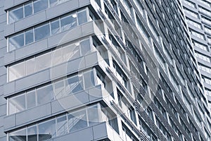 A part of abstract modern office building, skyscraper close up background