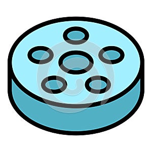 Part aluminium wheel icon vector flat