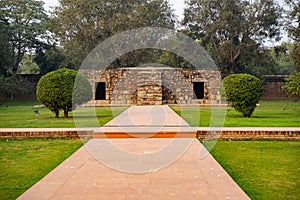 Part of the ancient Humayan`s Tomb complex in New Delhi. India