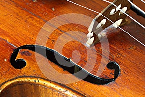 Part of an antique violin