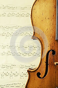 Part of an antique violin