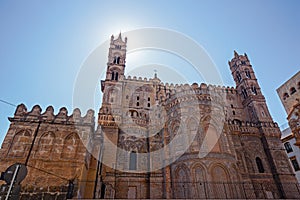 Part apse of the Arab Norman Cathedral of Palermo in Sicily, Italy.