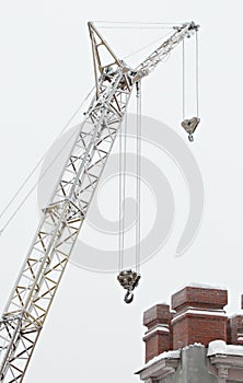 Part of an arrow of the elevating crane