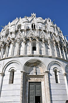 PART OF THE BATTISTERO IN PISA,ITALY photo