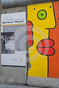 Part of Berlin Wall with graffiti