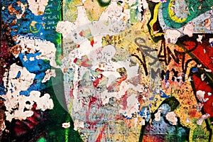 Part of Berlin Wall with graffiti