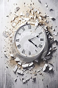 Part of broken watch, romantic time concept