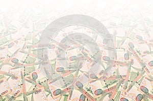 Part of brown Guyana 1000 dollars Banknote pattern
