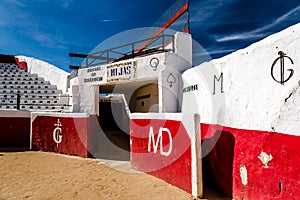 Part of Bullring in white village of Mijas