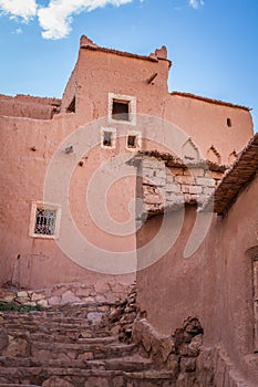 Part of the Castle of Ait Benhaddou, a fortified city, the former caravan way from Sahara to Marrakech. UNESCO World Heritage, Mo