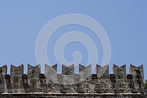 Part of castle sky blue photo