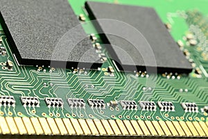 A part of computer RAM memory module