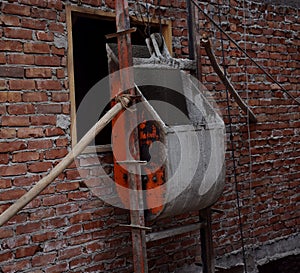 Part of a concrete mixture machine